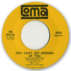 Loma records. Label scans of rare Loma 45 rpm vinyl records. Loma 2025: The Apollas - Just can't get enough of you