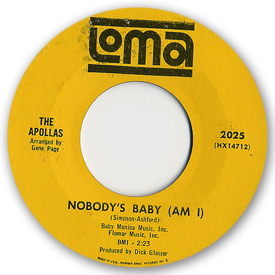 Loma records. Label scans of rare Loma 45 rpm vinyl records.   Loma 2025: The Apollas - Nobody's baby am I