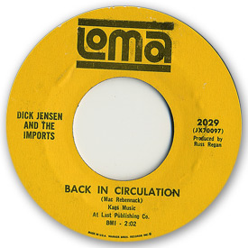 Loma records. Label scans of rare Loma 45 rpm vinyl records. Loma 2029: Dick Jensen and the Imports - Back in circulation