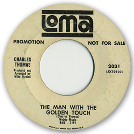 Loma records. Label scans of rare Loma 45 rpm vinyl records. Loma 2031 Charles Thomas - The man with the golden touch