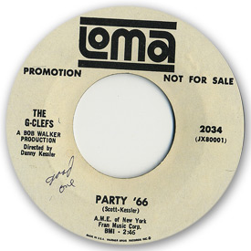 Loma records. Label scans of rare Loma 45 rpm vinyl records. Loma 2034 - The G-Clefs - Party '66