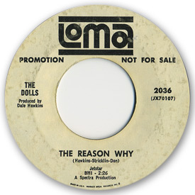Loma records. Label scans of rare Loma 45 rpm vinyl records. Loma 2036 - The Dolls - The reason why