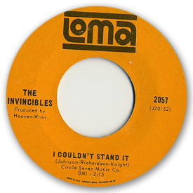 Loma records. Label scans of rare Loma 45 rpm vinyl records. Loma 2057: The Invincibles - I couldn't stand it