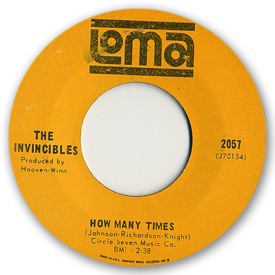 Loma records. Label scans of rare Loma 45 rpm vinyl records.   Loma 2057: The Invincibles - How many times