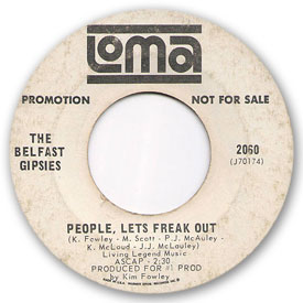 Loma records. Label scans of rare Loma 45 rpm vinyl records.   Loma 2060: The Belfast Gipsies - People, let's freak out