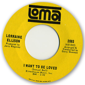 Loma records. Label scans of rare Loma 45 rpm vinyl records. Loma 2083: Lorraine Ellison - I want to be loved
