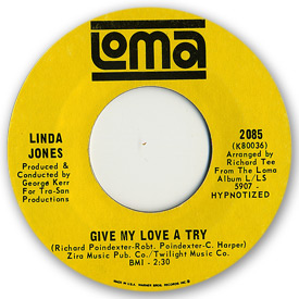 Loma records. Label scans of rare Loma 45 rpm vinyl records. Loma 2085: Linda Jones - Give my love a try