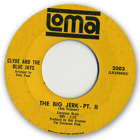 label scan of Loma 2003 - Clyde and the Blue Jays - The big jerk part 2.