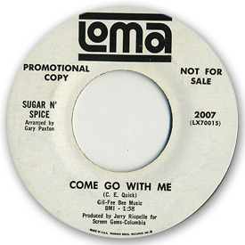 Sugar n' Spice - Come go with me on Loma Records