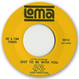 45 rpm vinyl record label scan of Loma 2015 - Ike and Tina Turner - (I'll do anything) Just to be with you