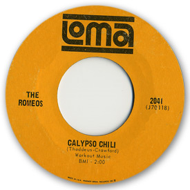 Loma records. Label scans of rare Loma 45 rpm vinyl records.   Loma 2041: The Romeos - Calypso chili