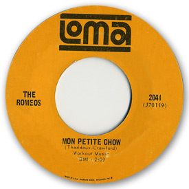 Loma records. Label scans of rare Loma 45 rpm vinyl records.   Loma 2041 - The Romeos - Mon petit chow