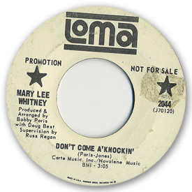 Loma records. Label scans of rare Loma 45 rpm vinyl records.   Loma 2044: Mary Lee Whitney - Don't come a'knockin'