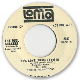 Loma records. Label scans of rare Loma 45 rpm vinyl records.   Loma 2047 - The Soul Shakers - It's love (cause I feel it)