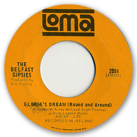 Loma records. Label scans of rare Loma 45 rpm vinyl records.   Loma 2051 - The Belfast Gipsies - Gloria's dream (Round and Around)