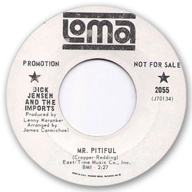 Loma records. Label scans of rare Loma 45 rpm vinyl records.    Loma 2055: Dick Jensen & the Imports - Mr Pitiful