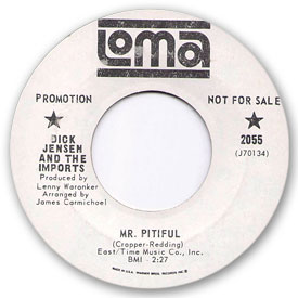 Loma records. Label scans of rare Loma 45 rpm vinyl records.    Loma 2055: Dick Jensen & the Imports - Mr Pitiful
