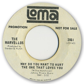 Loma records. Label scans of rare Loma 45 rpm vinyl records.   Loma 2061 - The Marvellos Why do you want to hurt the one that loves you