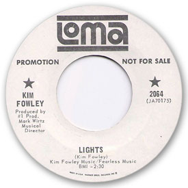 Loma records. Label scans of rare Loma 45 rpm vinyl records. Loma 2064: Kim Fowley - Lights