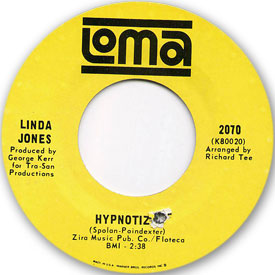 Loma records. Label scans of rare Loma 45 rpm vinyl records.   Loma 2070: Linda Jones - Hypnotized. Loma record label scan. Soul Music