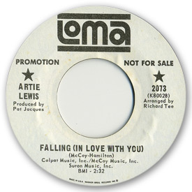 Loma records. Label scans of rare Loma 45 rpm vinyl records.   Loma 2073: Artie Lewis - Falling (In love with you)