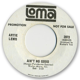 Loma records. Label scans of rare Loma 45 rpm vinyl records.   Loma 2073: Artie Lewis - Ain't no good