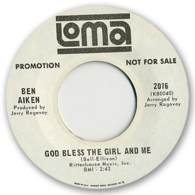 Loma records. Label scans of rare Loma 45 rpm vinyl records. Loma 2076 - Ben Aiken - God bless the girl and me