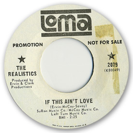 Loma records. Label scans of rare Loma 45 rpm vinyl records.   Loma 2079: The Realistics - If this ain't love