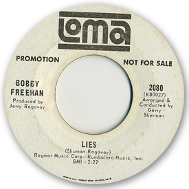 Loma records. Label scans of rare Loma 45 rpm vinyl records. Northern soul. Loma 2080 - Bobby Freeman - Lies