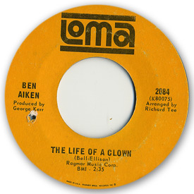 Loma records. Label scans of rare Loma 45 rpm vinyl records. Loma 2084: Ben Aiken - The life of a clown