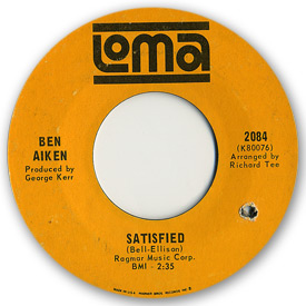 Loma records. Label scans of rare Loma 45 rpm vinyl records. Northern Soul. Loma 2084: Ben Aiken - Satisfied