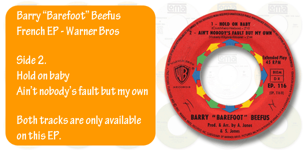 Barry Barefoot Beefus French EP, side 2